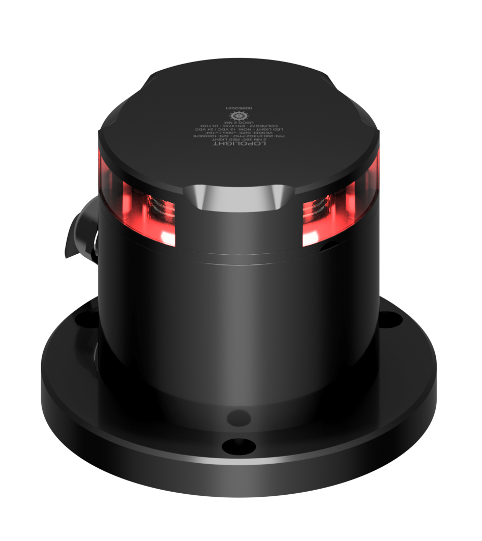 2nm 360° Red, black anodized